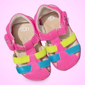 UGG Unisex-Child I Kolding Fisherman Sandal Pink Rainbow, US 4-5 Unisex Infant